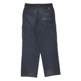 DICKIES Womens Cotton Blend Navy Blue Regular Cargo Trousers W34 L32 Workwear