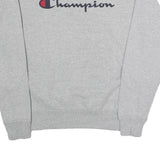CHAMPION Mens Grey Crew Neck M Sweatshirt Cotton Blend Logo Pullover