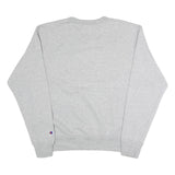 CHAMPION Mens Grey Crew Neck M Sweatshirt Cotton Blend Logo Pullover
