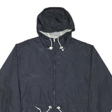 WOOLRICH Womens Black Hooded Zip Jacket L Polyester Blend Plain Lightweight