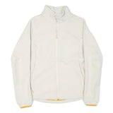 JACK WOLFSKIN Womens White Outdoor Jacket L Polyester Blend Zip Plain Versatile