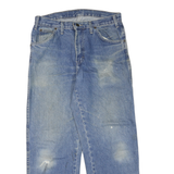 DICKIES Mens Regular Fit Blue Denim Jeans W32 L29 Cotton Blend Zip Casual