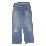 DICKIES Mens Regular Fit Blue Denim Jeans W32 L29 Cotton Blend Zip Casual