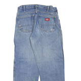 DICKIES Mens Regular Fit Blue Denim Jeans W32 L29 Cotton Blend Zip Casual