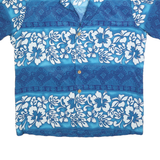 TEN2ONE Mens Blue Hawaiian Shirt M Floral Print Short Sleeve Summer