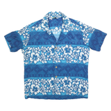 TEN2ONE Mens Blue Hawaiian Shirt M Floral Print Short Sleeve Summer