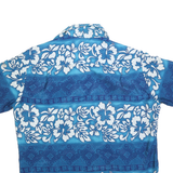 TEN2ONE Mens Blue Hawaiian Shirt M Floral Print Short Sleeve Summer