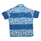 TEN2ONE Mens Blue Hawaiian Shirt M Floral Print Short Sleeve Summer