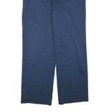 DICKIES Mens Cotton Blend Navy Blue Regular Fit Straight Leg Trousers W34 L29
