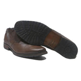 BUGATTI Mens Lace-Up Leather Ankle Boots Brown UK 9 Classic Dress Shoes