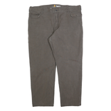CARHARTT Mens Cotton Blend Relaxed Fit Brown Straight Trousers W42 L30 Workwear