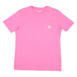 CARHARTT Womens Pink & Yellow Pocket T-Shirt M Short Sleeve Crew Neck Cotton