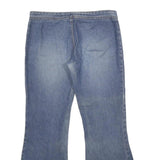 ANCHOR BLUE Womens Jeans Blue Loose Flared Denim Medium W34 L32 Buttoned Pockets