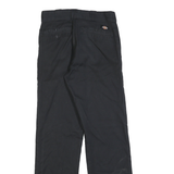DICKIES Mens Cotton Blend Black Regular Straight Trousers W29 L32 Workwear Zip