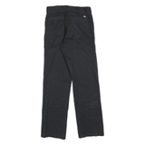 DICKIES Mens Cotton Blend Black Regular Straight Trousers W29 L32 Workwear Zip