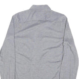 LACOSTE Mens Grey Cotton Long Sleeve Shirt M Button Down Collar Classic Fit