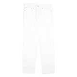 LEVI'S 501 Mens Regular White Denim W32 L34 Button Closure Classic Jeans