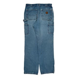 Carhartt Double Knee Carpenter Pants - 32W 30L Blue Cotton