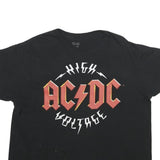 AC/DC Mens Black High Voltage Graphic T-Shirt XL Short Sleeve Crew Neck Rock