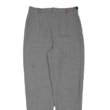 ALAIN MANOUKIN Womens Wool Blend Black & White Relaxed Tapered Trousers W28 L29