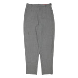 ALAIN MANOUKIN Womens Wool Blend Black & White Relaxed Tapered Trousers W28 L29