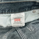 Wrangler Carpenter Pants - 32W 34L Dark Wash Cotton