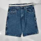Wrangler Carpenter Shorts - 34W 10L Blue Cotton