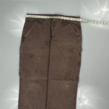 Carhartt Carpenter Trousers - 35W 30L Brown Cotton