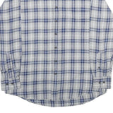 DEAUVIILLE Mens Blue & Grey Checked Cotton Shirt M Classic Button Collar