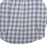DEAUVIILLE Mens Blue & Grey Checked Cotton Shirt M Classic Button Collar