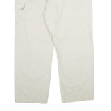 ATLAS FOR MEN Mens Cotton White Regular Drawstring Trousers W38 L30 Lightweight