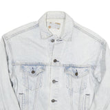 LEVI'S Mens Blue Cotton Blend Denim Jacket S Button Closure Classic Fit Casual
