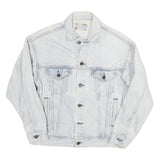 LEVI'S Mens Blue Cotton Blend Denim Jacket S Button Closure Classic Fit Casual