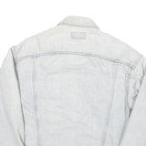 LEVI'S Mens Blue Cotton Blend Denim Jacket S Button Closure Classic Fit Casual