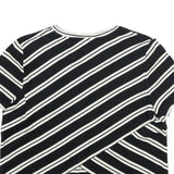 WHISTLES Womens Black & White Striped Basic Short Sleeve Crew Neck Top UK 12