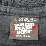 Screen Stars Single Stitch T-Shirt - Large Black Cotton Blend