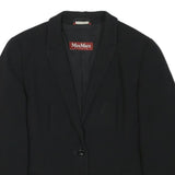 MAX MARA Womens Black Studio Jacket S Polyester Blend Classic Fit Button Closure