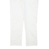 TOMMY HILFIGER Womens Cotton Blend White Slim Leg Trousers W32 L28 Zip Casual