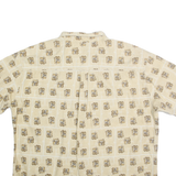 WOOLRICH Mens Beige Cotton Button-Down Short Sleeve Shirt 2XL