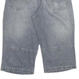 Mens Grey Denim Casual Cotton Blend Shorts 2XL W36 Comfortable Fit