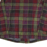 SAG HARBOUR Womens Red & Green Check Chore Jacket L Cotton Blend Woven Button
