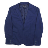 ARMANI JEANS Mens Blue Single Breasted Jacket M Polyester Classic Tailored