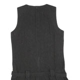 ZARA Womens Grey Wool Blend Sleeveless Mini Dress L Pleated Design Elegant