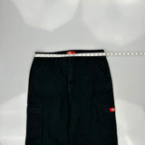 Dickies Cargo Trousers - 35W 30L Black Cotton