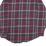 ST JOHN'S BAY Mens Maroon & Blue Plaid Shirt XL Button Cotton Casual