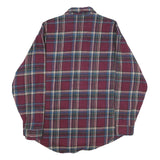 ST JOHN'S BAY Mens Maroon & Blue Plaid Shirt XL Button Cotton Casual