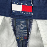 Tommy Hilfiger Striped Shorts - 32W 9L Blue Cotton