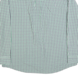 CHAPS Mens Green & Blue Checked Shirt XL Casual Cotton Blend Long Sleeve