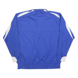 NIKE Mens Blue & White Football Track Jacket XL Polyester Blend Zip Sportswear