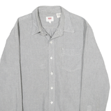 LEVI'S Mens Grey Shirt S Cotton Long Sleeve Button Front Casual